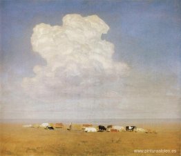 Mediodía. Rebaño en la estepa Mediodía. Rebaño en la estepa