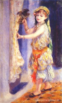 Chica con halcón Chica con halcón