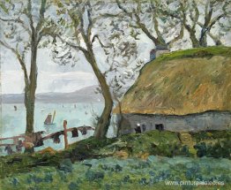 Una cabaña con techo de paja en Douarnenez Una cabaña con techo de paja en Douarnenez