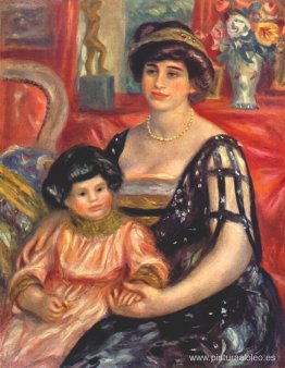 Retrato de Madame Duberville con su hijo Henri Retrato de Madame Duberville con su hijo Henri