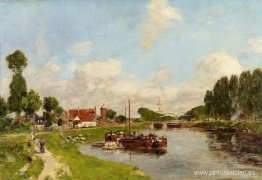 Barcazas en el canal de Saint-Valery-sur-Somme Barcazas en el canal de Saint-Valery-sur-Somme