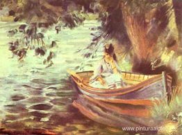 mujer en un barco mujer en un barco