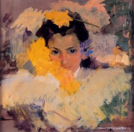 chica con flores chica con flores