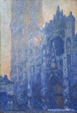 Catedral de Rouen, El Portal y la Tour d'Albane al amanecer Catedral de Rouen, El Portal y la Tour d'Albane al amanecer