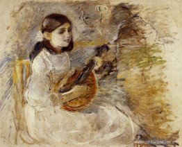 niña tocando la mandolina niña tocando la mandolina