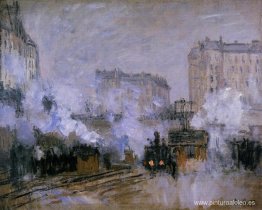 Estación Saint-Lazare, llegada de un tren Estación Saint-Lazare, llegada de un tren