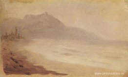 Costa del mar. Vista del monte Demerdzhi Costa del mar. Vista del monte Demerdzhi