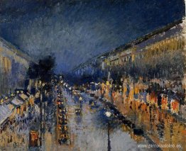 El bulevar Montmartre de noche El bulevar Montmartre de noche