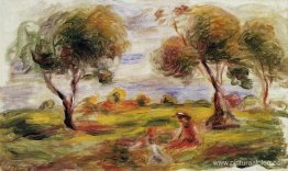 Paisaje con figuras en Cagnes Paisaje con figuras en Cagnes