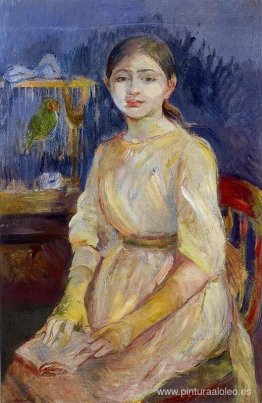 Julie Manet con un periquito Julie Manet con un periquito