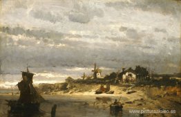 Pueblo en una costa holandesa Pueblo en una costa holandesa