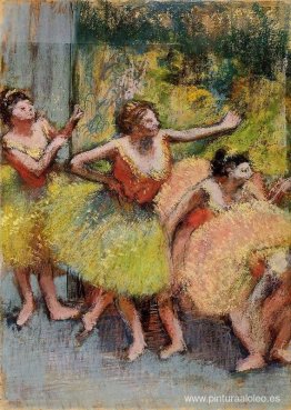 Bailarines en verde y amarillo Bailarines en verde y amarillo