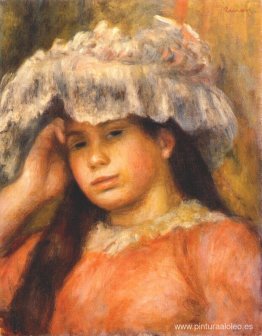 mujer joven, llevando, un, sombrero mujer joven, llevando, un, sombrero
