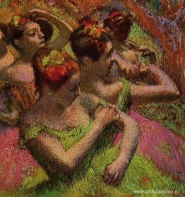 Bailarinas ajustando sus vestidos Bailarinas ajustando sus vestidos