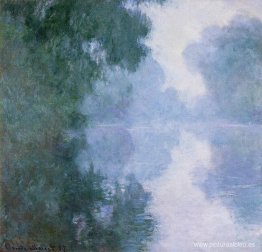 Mañana en el Sena cerca de Giverny, la niebla Mañana en el Sena cerca de Giverny, la niebla