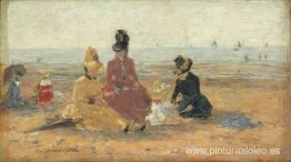 En la playa, Trouville En la playa, Trouville