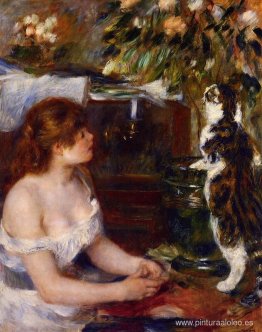 niña y gato niña y gato