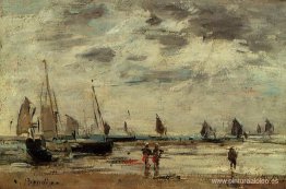 Berck, embarcadero y veleros durante la marea baja. Berck, embarcadero y veleros durante la marea baja.