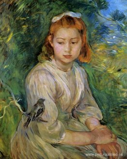 Niña con un pájaro Niña con un pájaro