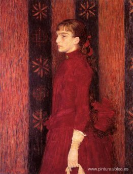 Retrato de una joven vestida de rojo Retrato de una joven vestida de rojo