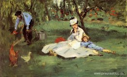 La familia Monet en su jardín de Argenteuil La familia Monet en su jardín de Argenteuil