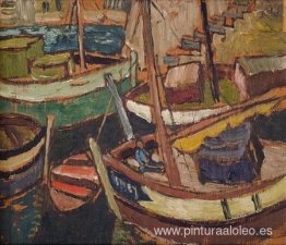 Barcos amarrados en el muelle. Barcos amarrados en el muelle.