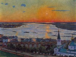 La puesta de sol en el Volga. Nizhni Nóvgorod La puesta de sol en el Volga. Nizhni Nóvgorod