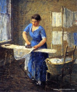 mujer planchando mujer planchando