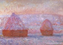 Pilas de cereales en Giverny, efecto mañana Pilas de cereales en Giverny, efecto mañana