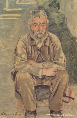 Hombre barbudo sentado Hombre barbudo sentado