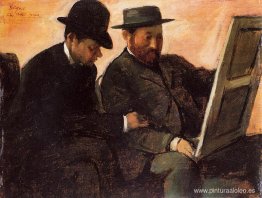 Los aficionados (Paul Lafond y Alhonse Cherfils examinando un cu Los aficionados (Paul Lafond y Alhonse Cherfils examinando un cu