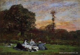 La familia Manet de picnic La familia Manet de picnic