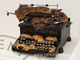 Objeto de masa de pan de máquina de escribir Objeto de masa de pan de máquina de escribir