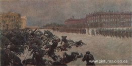 Domingo sangriento. Disparando a trabajadores cerca del Palacio Domingo sangriento. Disparando a trabajadores cerca del Palacio