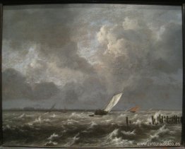 Vista del Ij en un día tormentoso Vista del Ij en un día tormentoso