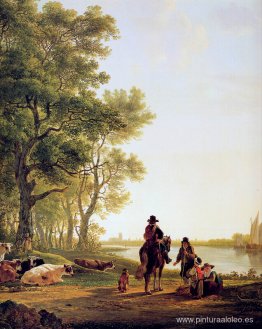 Paisaje italiano con viajeros. Paisaje italiano con viajeros.