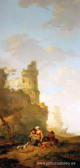 Paisaje italiano con ruina. Paisaje italiano con ruina.