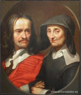 Retrato de Jacques Stella y su madre, Claudine de Masso Retrato de Jacques Stella y su madre, Claudine de Masso