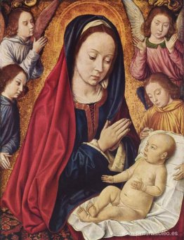 La Virgen y el Niño adorados por los ángeles La Virgen y el Niño adorados por los ángeles