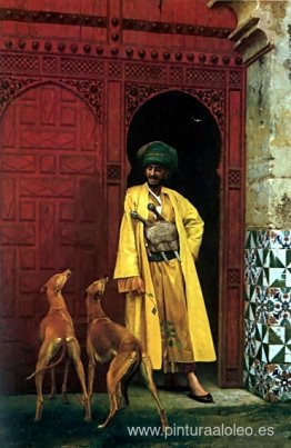 Un árabe y su perro Un árabe y su perro