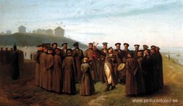 Recreación en un campamento ruso Recreación en un campamento ruso