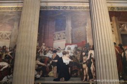Muerte de Santa Genoveva, Panteón, París Muerte de Santa Genoveva, Panteón, París