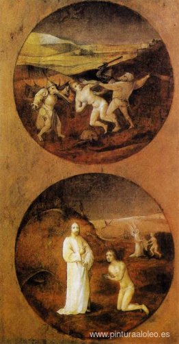 La humanidad acosada por demonios (reverso del panel de Noé) La humanidad acosada por demonios (reverso del panel de Noé)