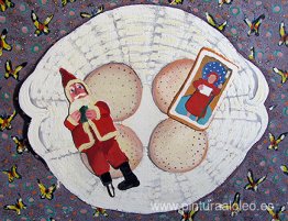 Plato de galletas navideñas Plato de galletas navideñas
