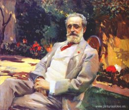 Raimundo de Madrazo en su jardín de París Raimundo de Madrazo en su jardín de París