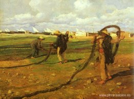 Los pescadores tiran las redes. Los pescadores tiran las redes.