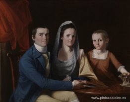 Jonathan Trumbull Jr con la señora Trumbull y Faith Trumbull Jonathan Trumbull Jr con la señora Trumbull y Faith Trumbull