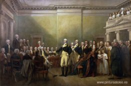 El general George Washington renuncia a su cargo El general George Washington renuncia a su cargo