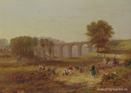 John Wilson Carmichael - Viaducto de Corby, el ferrocarril de Ne John Wilson Carmichael - Viaducto de Corby, el ferrocarril de Ne