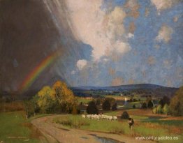 paisaje con arcoiris paisaje con arcoiris